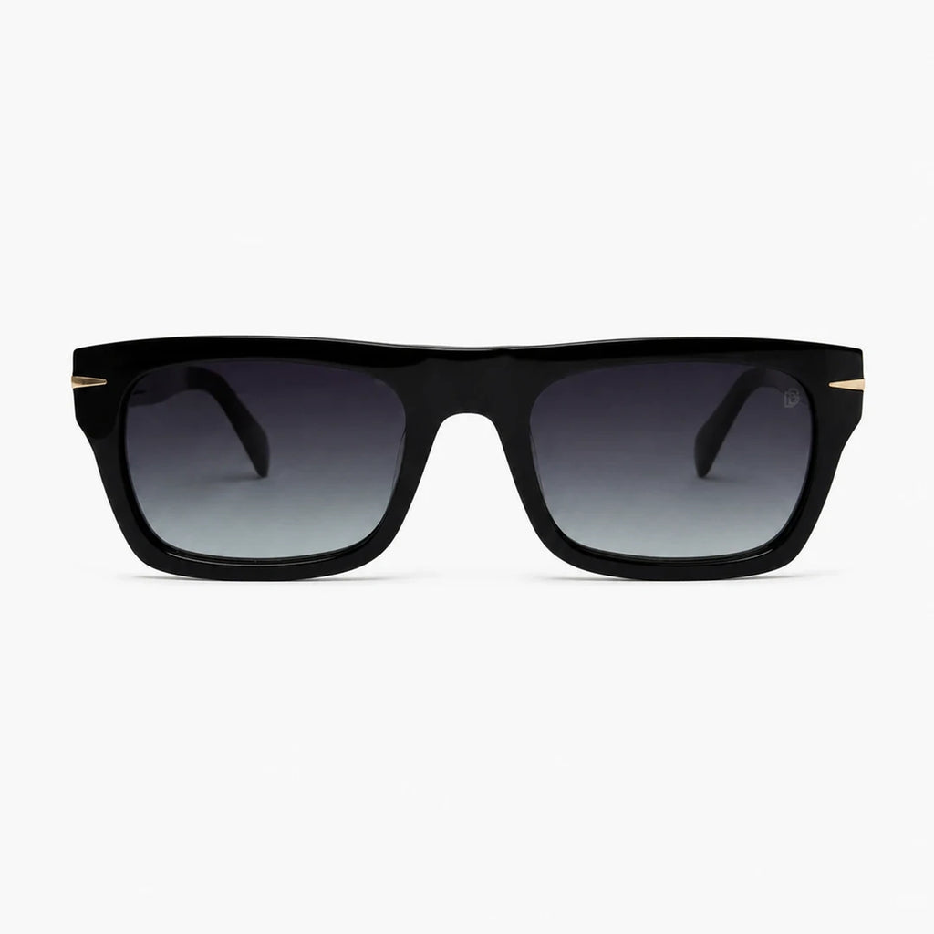 David Beckham Talisman Rectangle — Black/Gold sunglasses product view 1