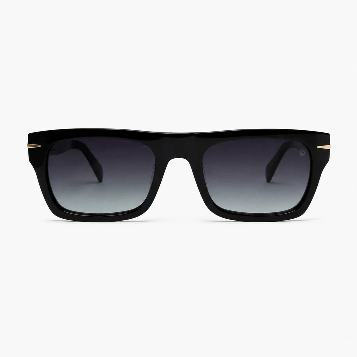 David Beckham Talisman Rectangle — Black/Gold sunglasses product view 1
