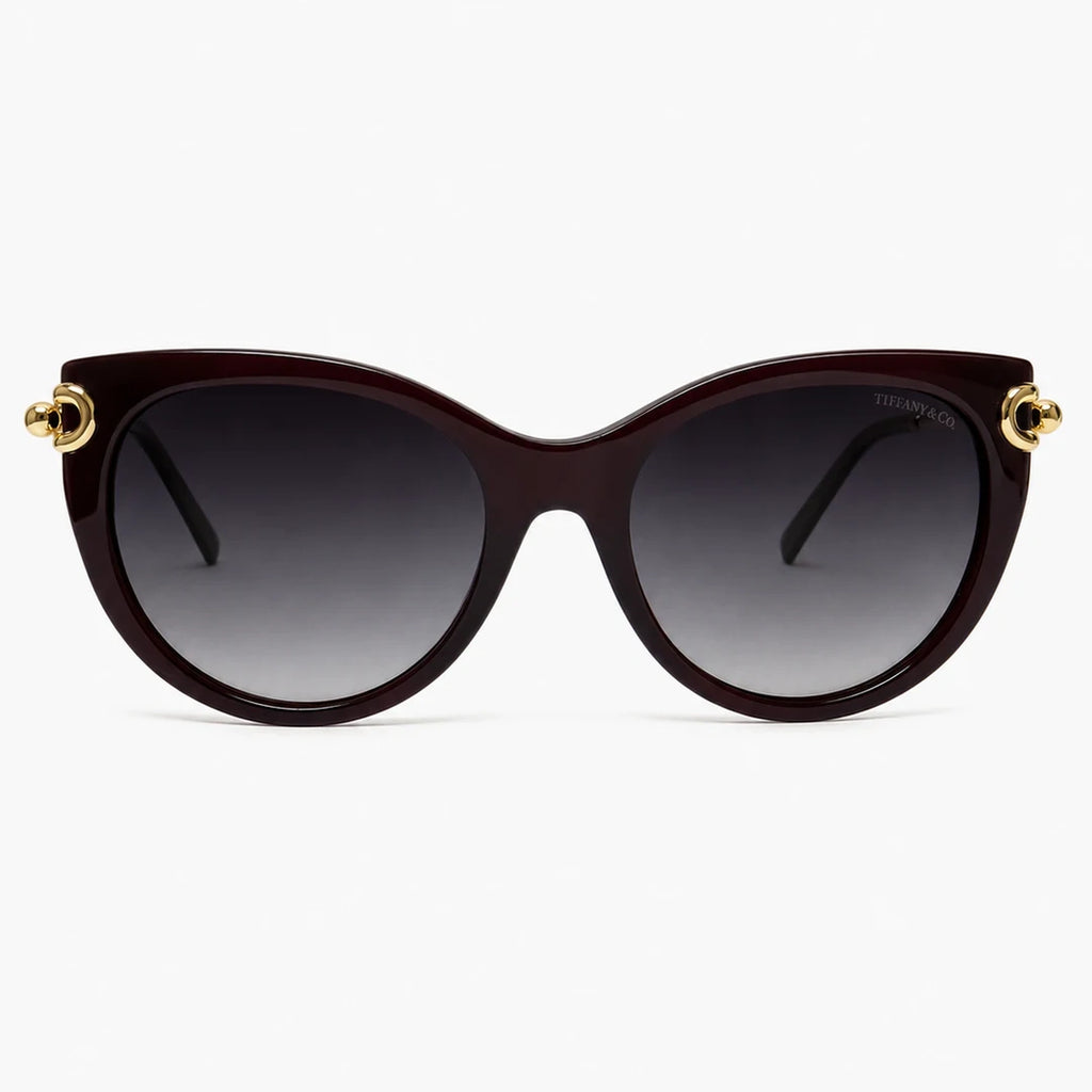 Tiffany HardWear Cat-Eye — Burgundy/Gold sunglasses product view 1