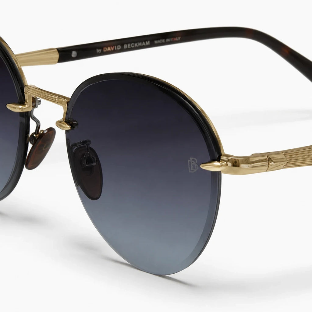 David Beckham DB7144/S Semi-Rimless Round — Gold sunglasses product view 3