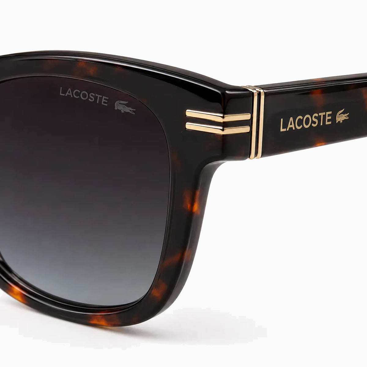 Lacoste Double-Stripe Square — Havana sunglasses product view 3