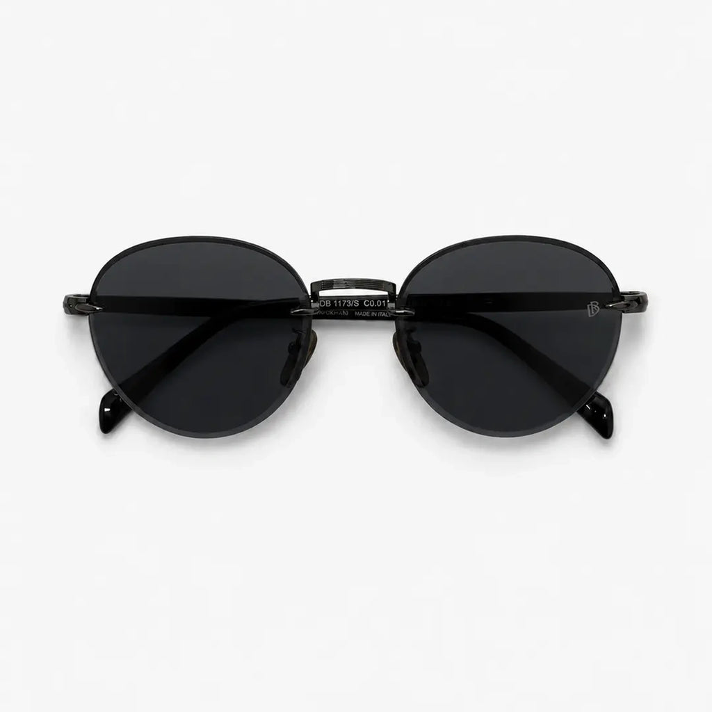 David Beckham DB7144/S Semi-Rimless Round — Gunmetal sunglasses product view 4