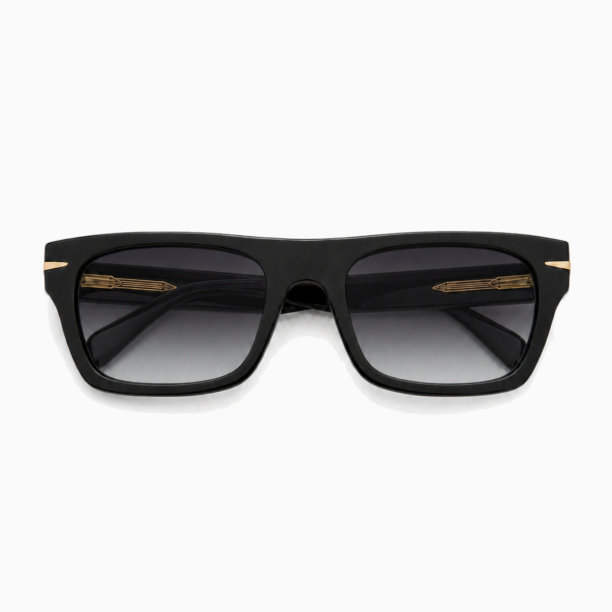 David Beckham Talisman Rectangle — Black/Gold sunglasses product view 4