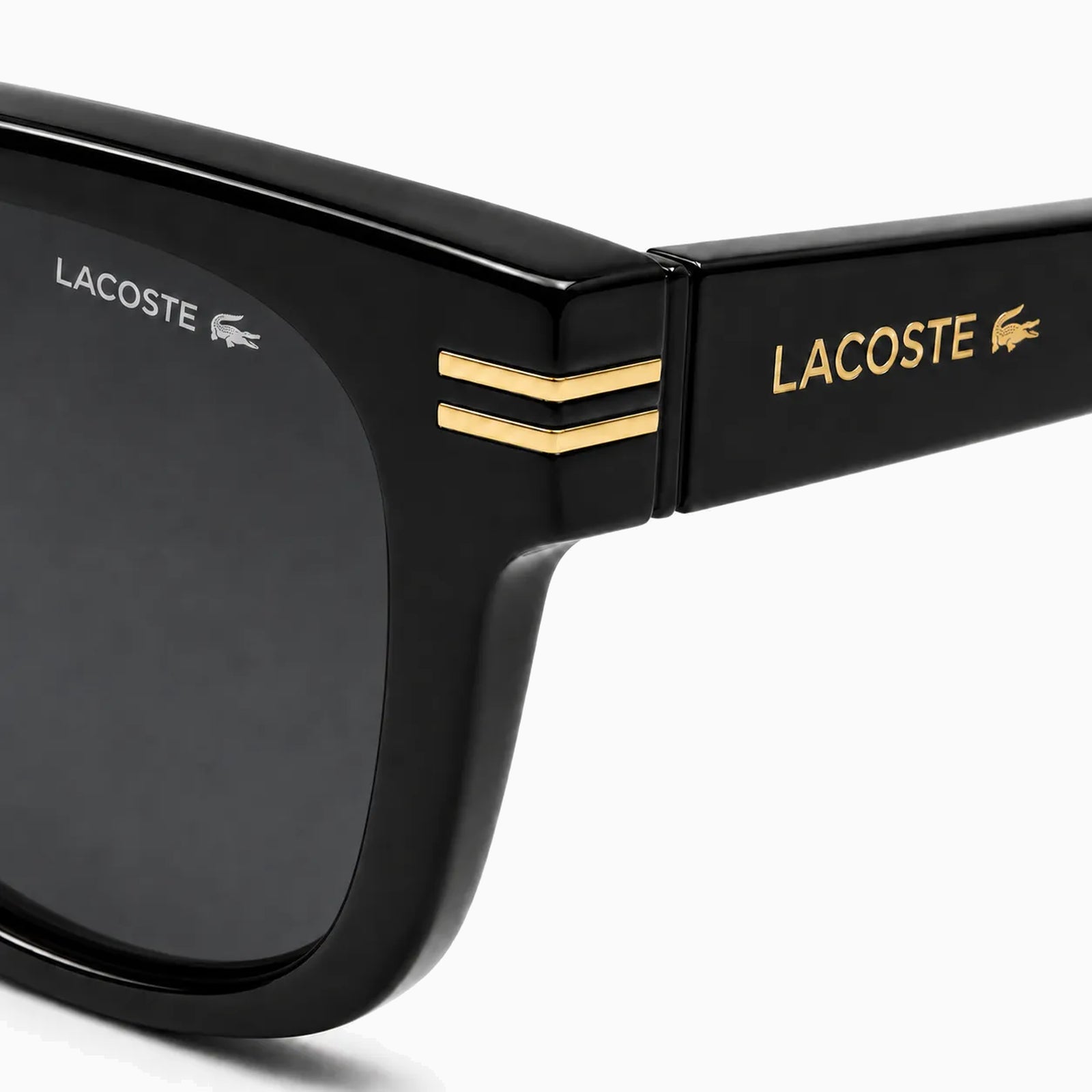 Lacoste Double-Stripe Square — Black sunglasses product view 4