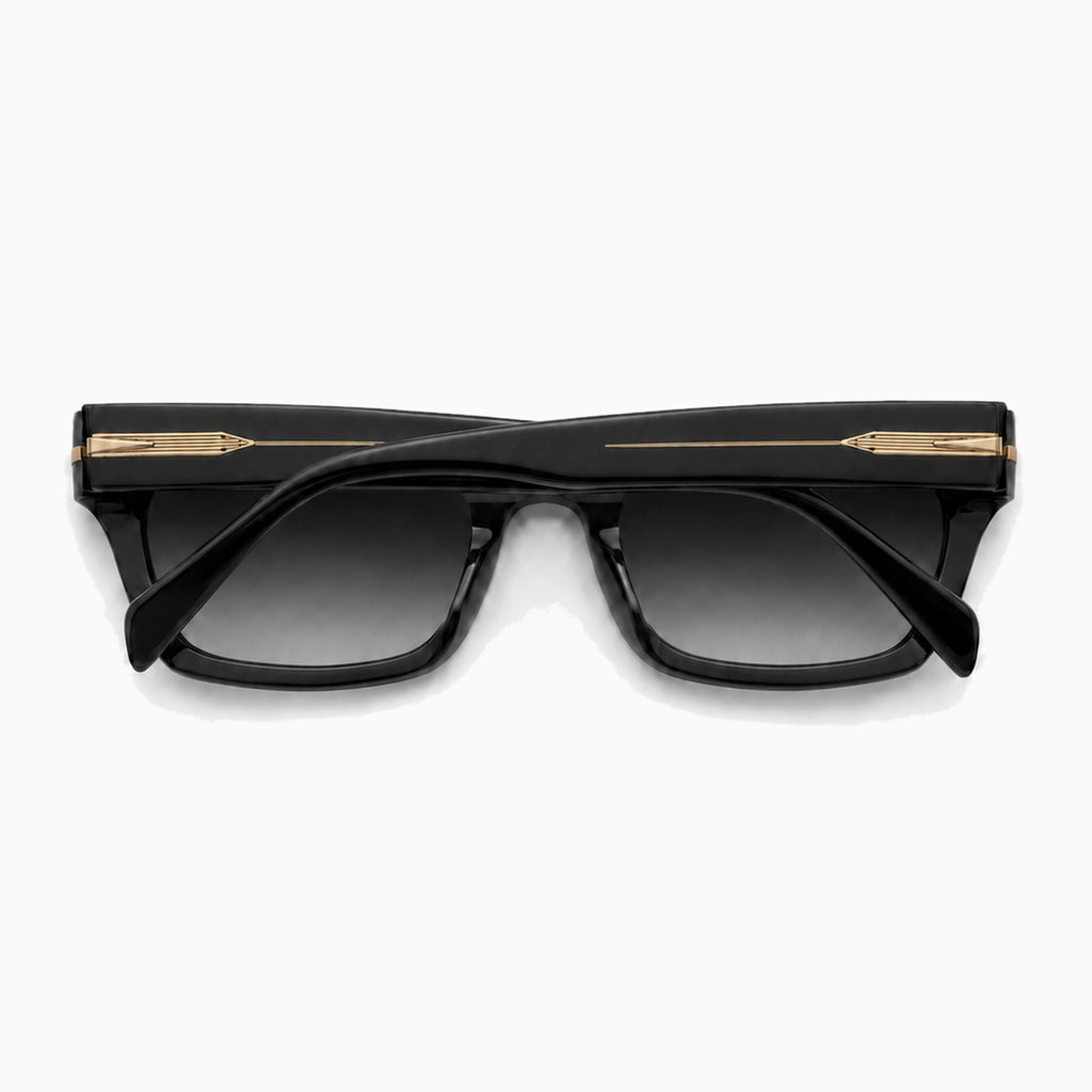 David Beckham Talisman Rectangle — Black/Gold sunglasses product view 5