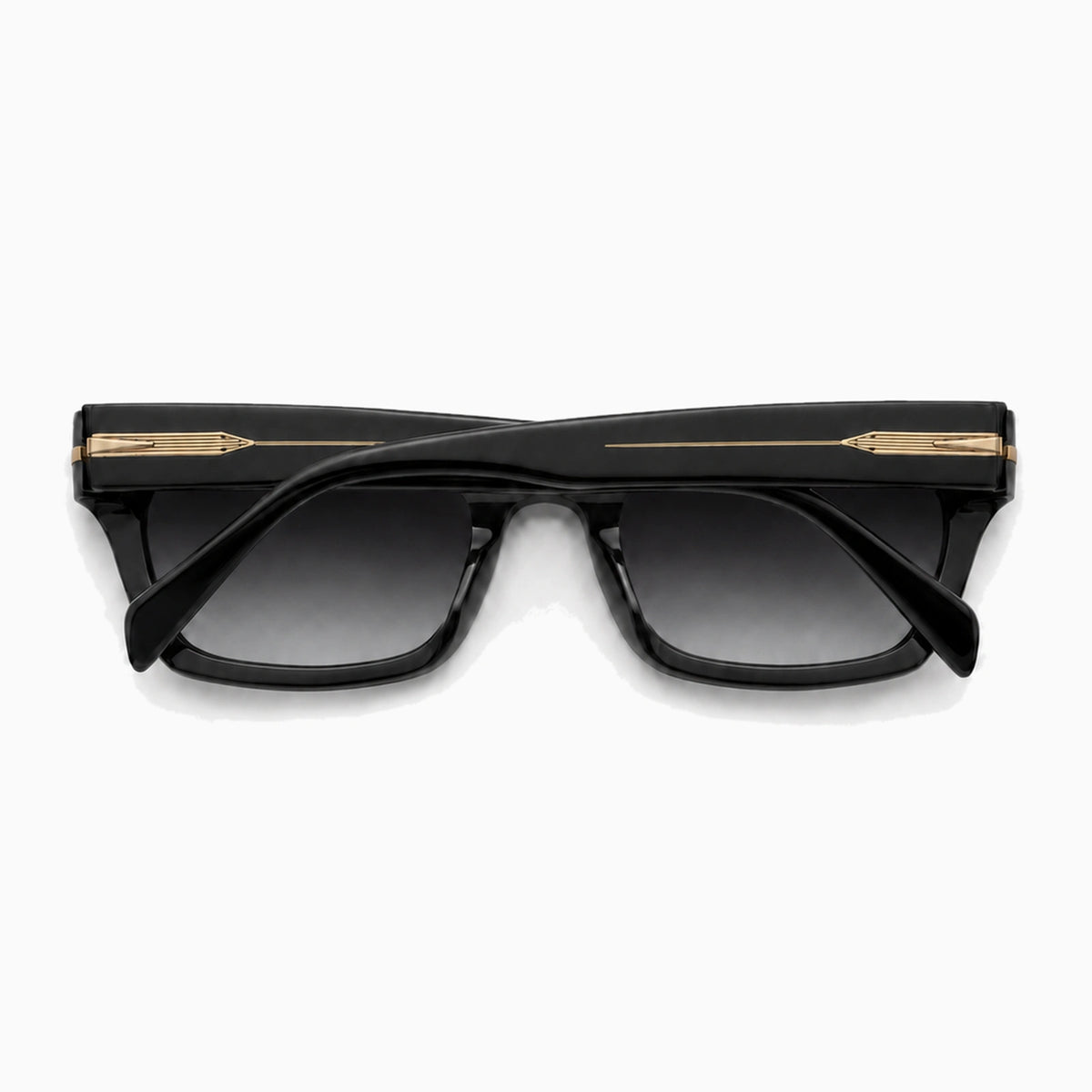 David Beckham Talisman Rectangle — Black/Gold sunglasses product view 5