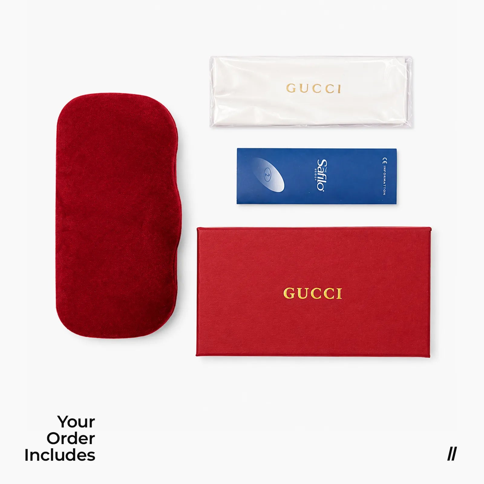 Gucci Diamond-Rivet Square — Black sunglasses product view 5