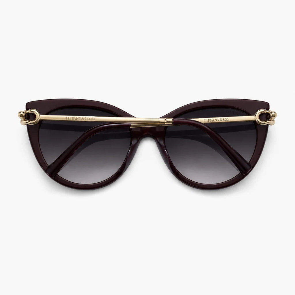 Tiffany HardWear Cat-Eye — Burgundy/Gold sunglasses product view 5