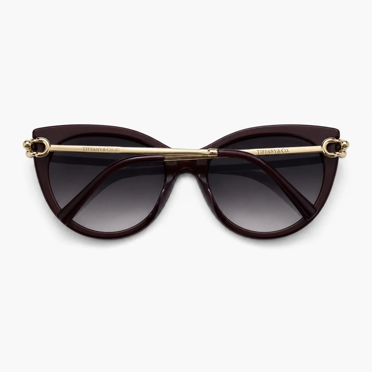 Tiffany HardWear Cat-Eye — Burgundy/Gold sunglasses product view 5