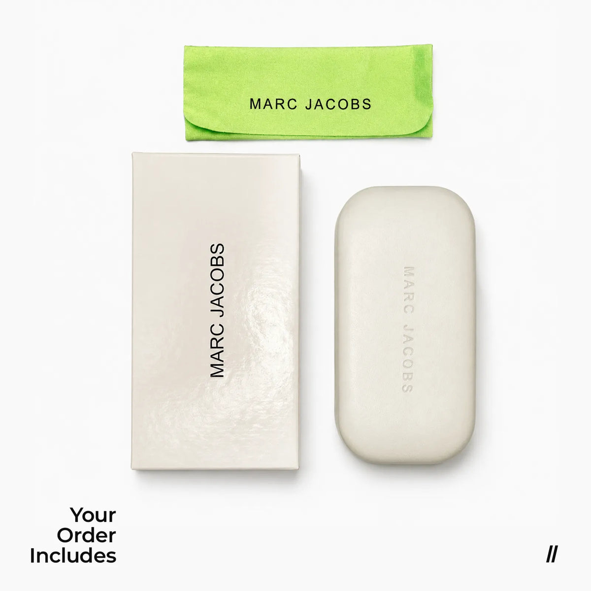 Marc Jacobs Triple-Stripe Square — Black sunglasses product view 8