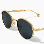 Bottega Veneta BV1389S Light Ribbon Round — Gold / Blue close view