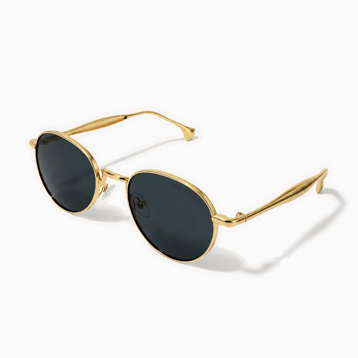 Bottega Veneta BV1389S Light Ribbon Round — Gold / Blue wide view