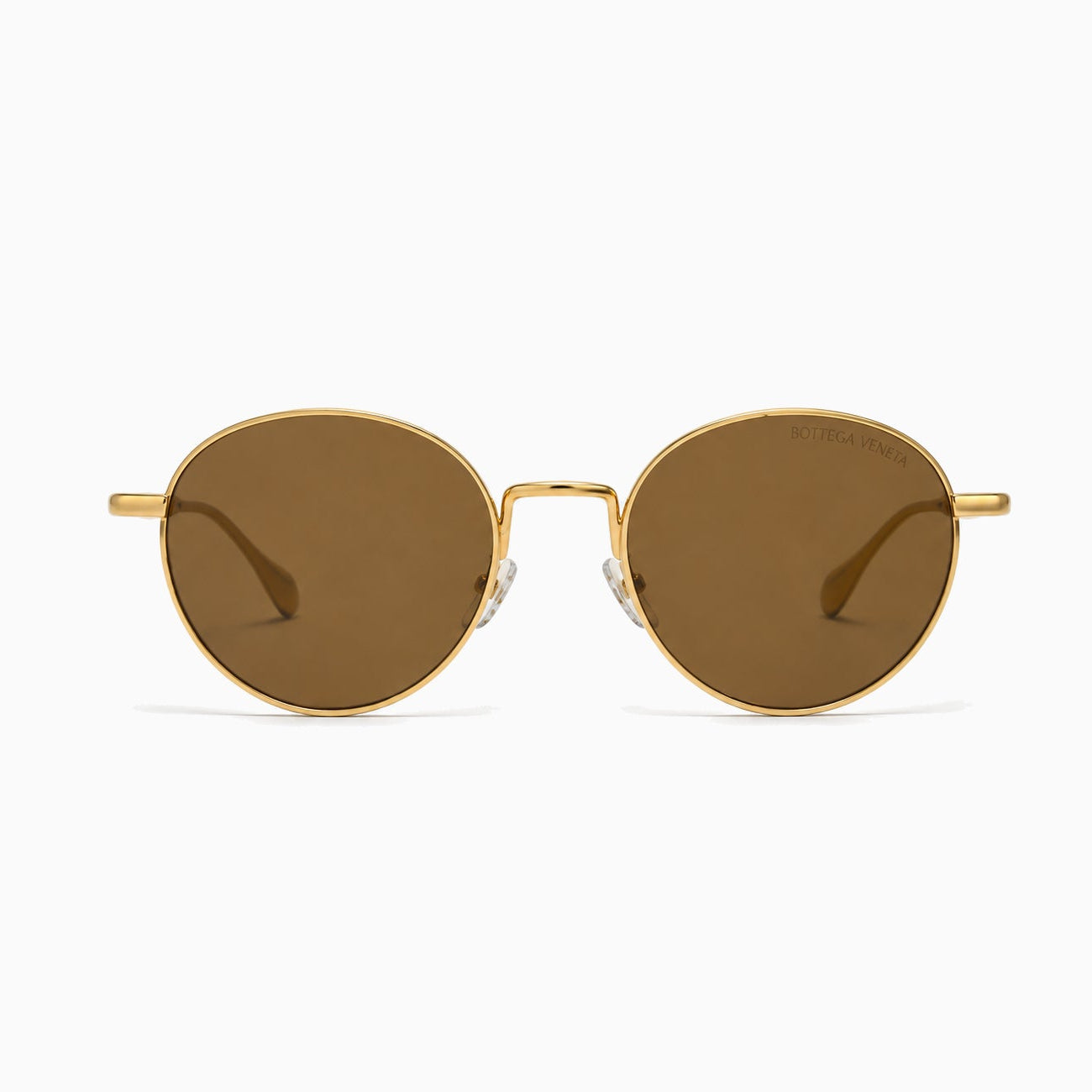 Bottega Veneta BV1389S Light Ribbon Round — Gold / Brown front view