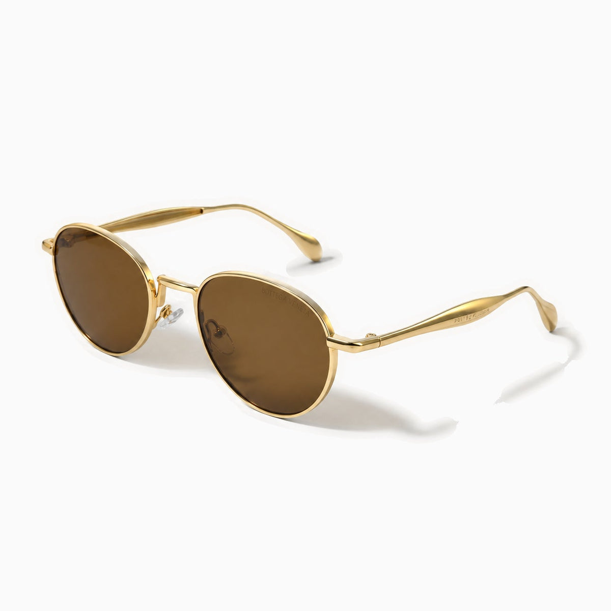 Bottega Veneta BV1389S Light Ribbon Round — Gold / Brown wide view