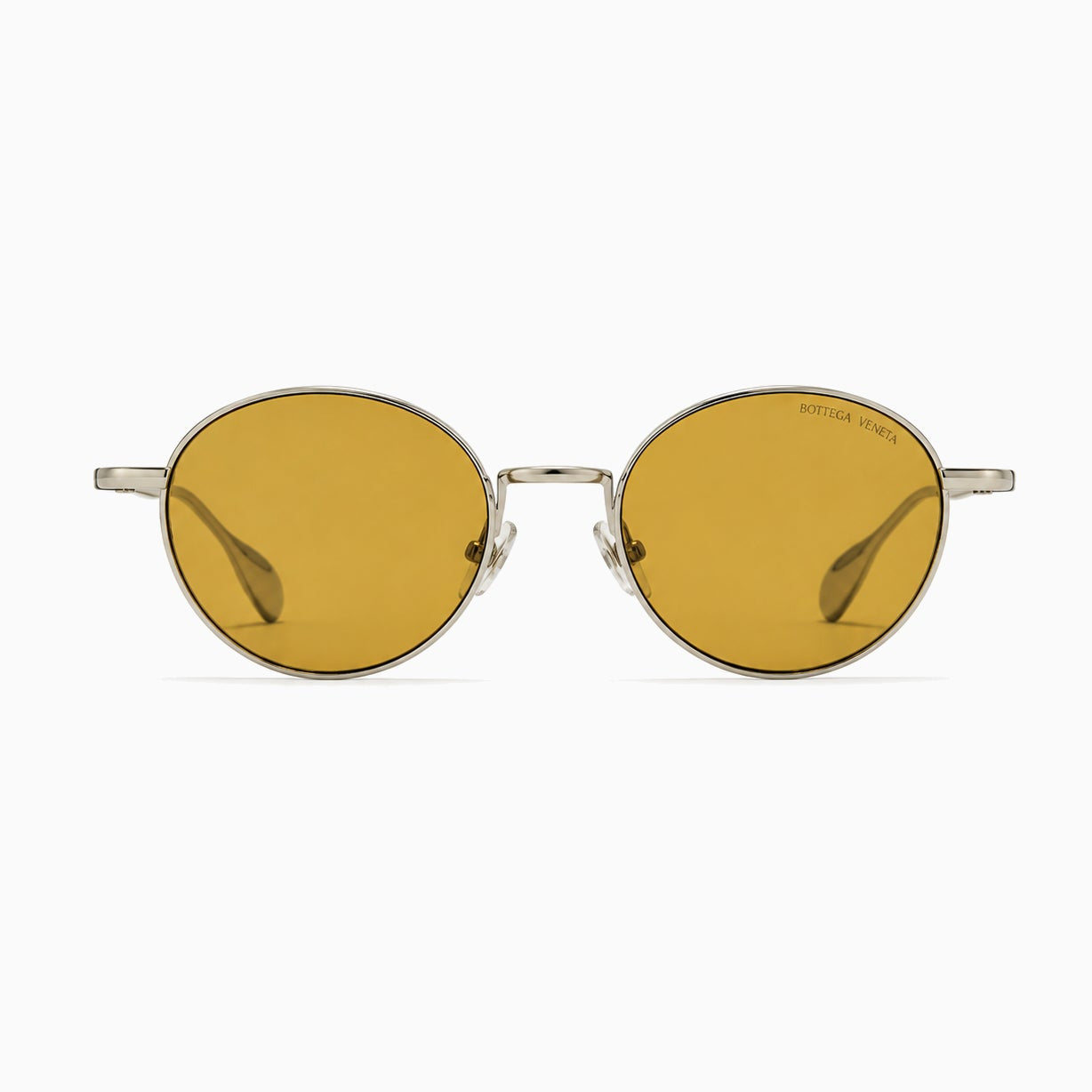 Bottega Veneta BV1389S Light Ribbon Round — Silver / Yellow front view