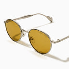 Bottega Veneta BV1389S Light Ribbon Round — Silver / Yellow close view