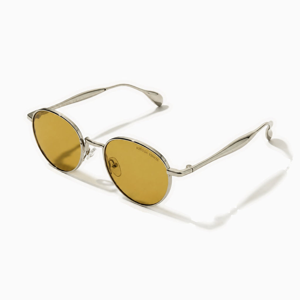 Bottega Veneta BV1389S Light Ribbon Round — Silver / Yellow wide view