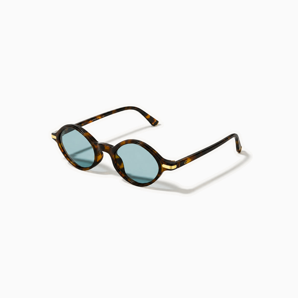 Cartier Trinity Round — Tortoise / Blue wide view