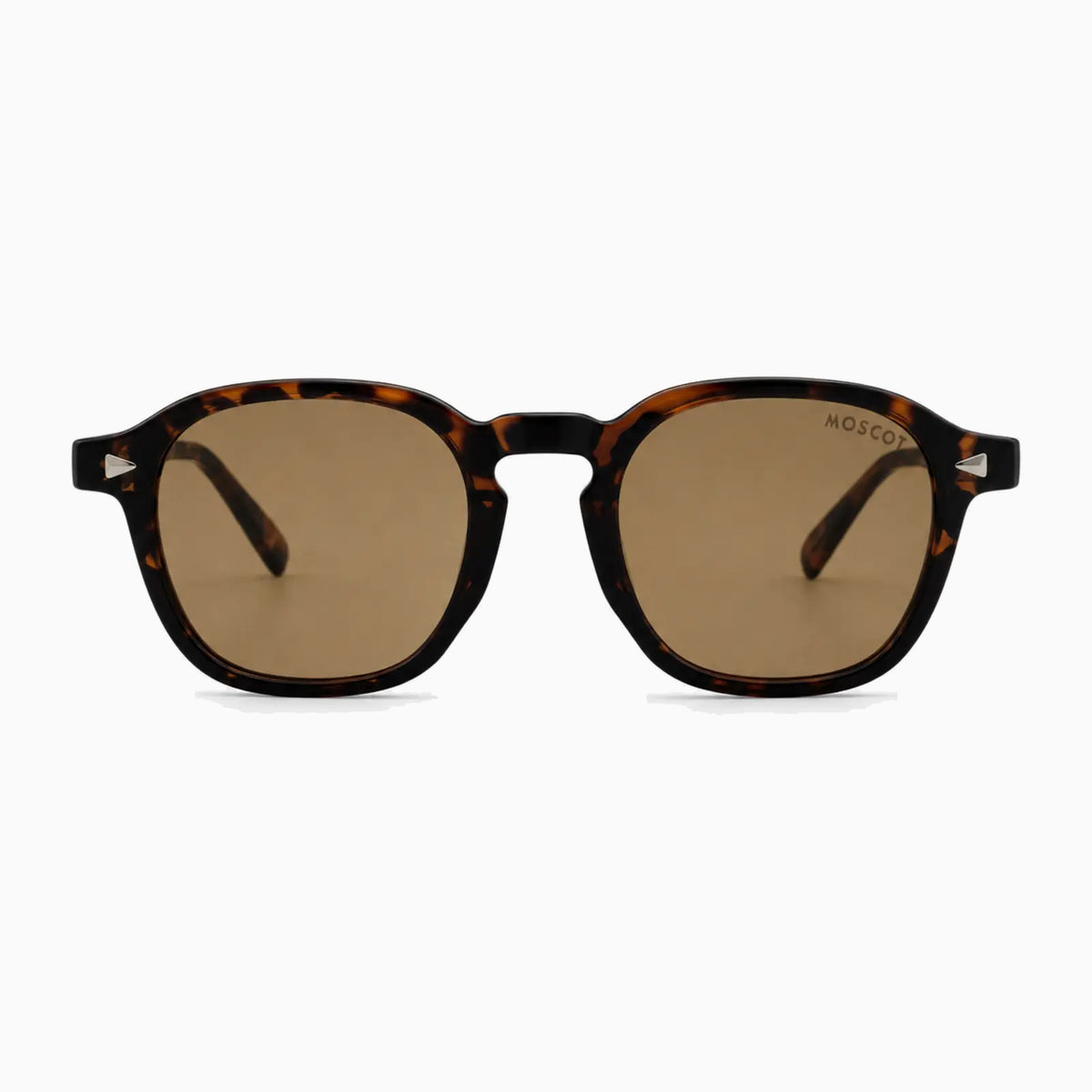 MOSCOT ARTHUR SUN — Dark Tortoise / Brown front view