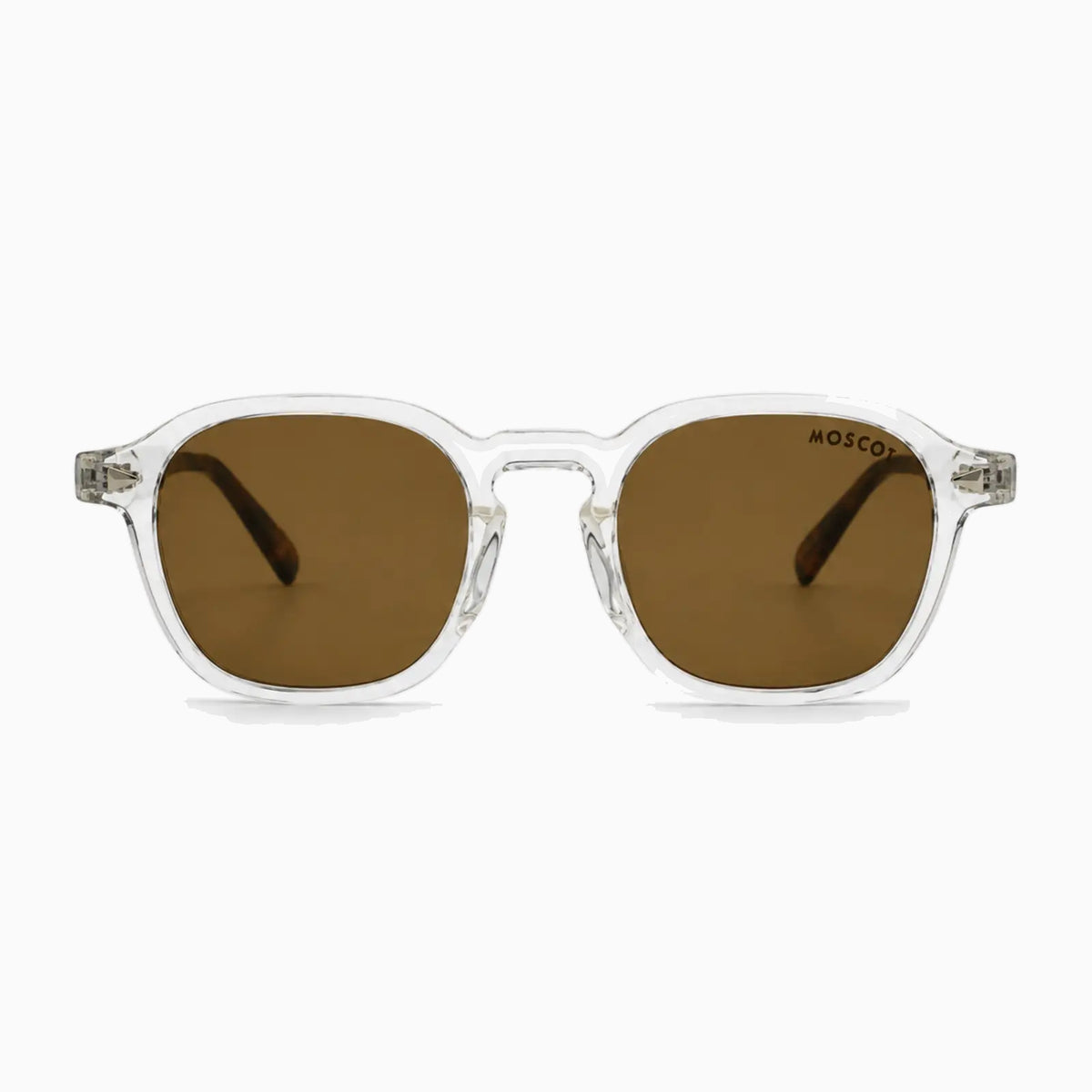 MOSCOT ARTHUR SUN — Crystal / Brown front view