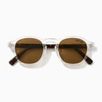 MOSCOT ARTHUR SUN — Crystal / Brown close view