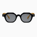 MOSCOT BAITSIM SUN — Black / Champagne / Smoke front view