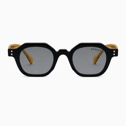 MOSCOT BAITSIM SUN — Black / Champagne / Smoke front view