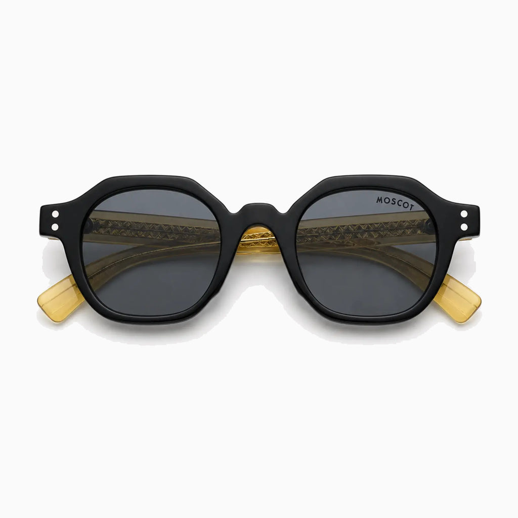 MOSCOT BAITSIM SUN — Black / Champagne / Smoke close view