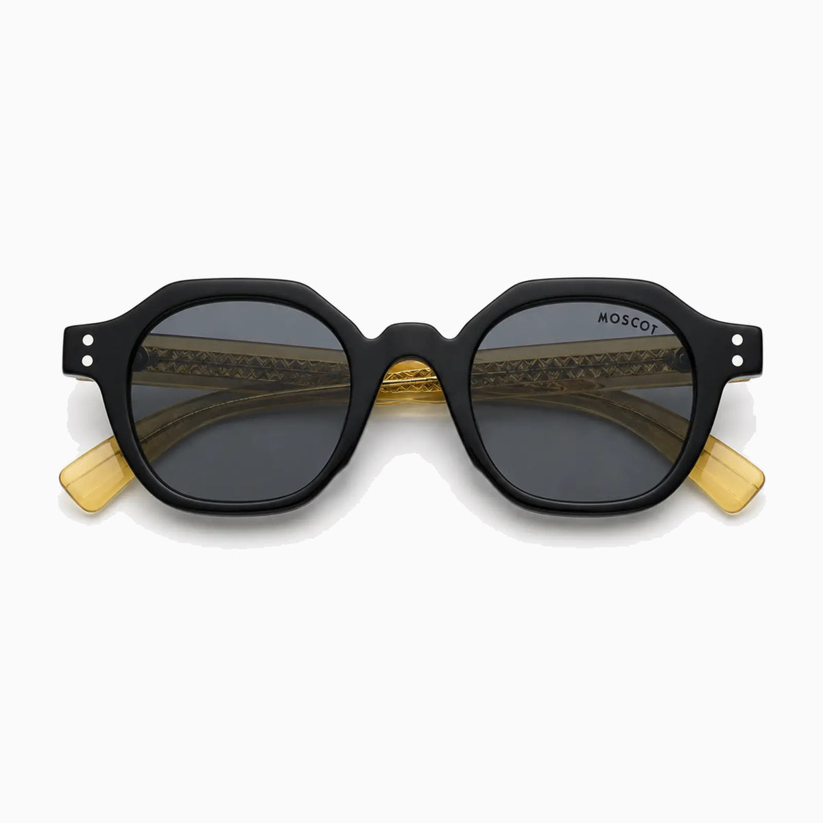 MOSCOT BAITSIM SUN — Black / Champagne / Smoke close view