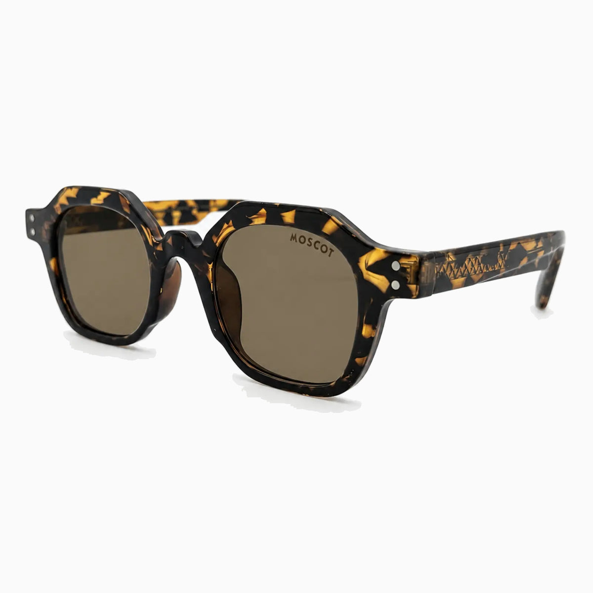 MOSCOT BAITSIM SUN — Blonde Tortoise / Brown close view