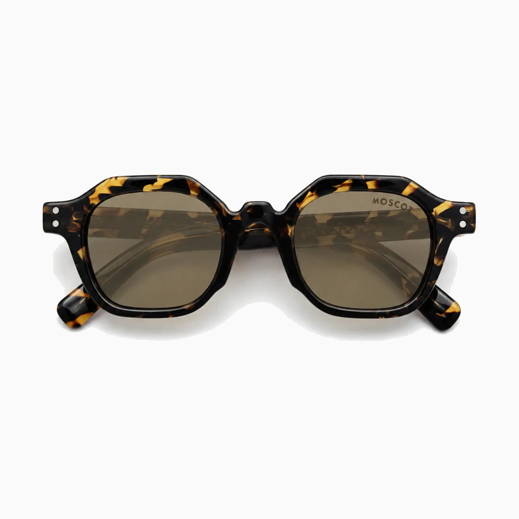 MOSCOT BAITSIM SUN — Blonde Tortoise / Brown close view