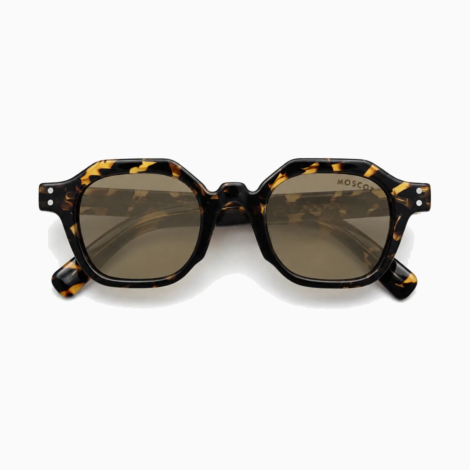 MOSCOT BAITSIM SUN — Blonde Tortoise / Brown close view
