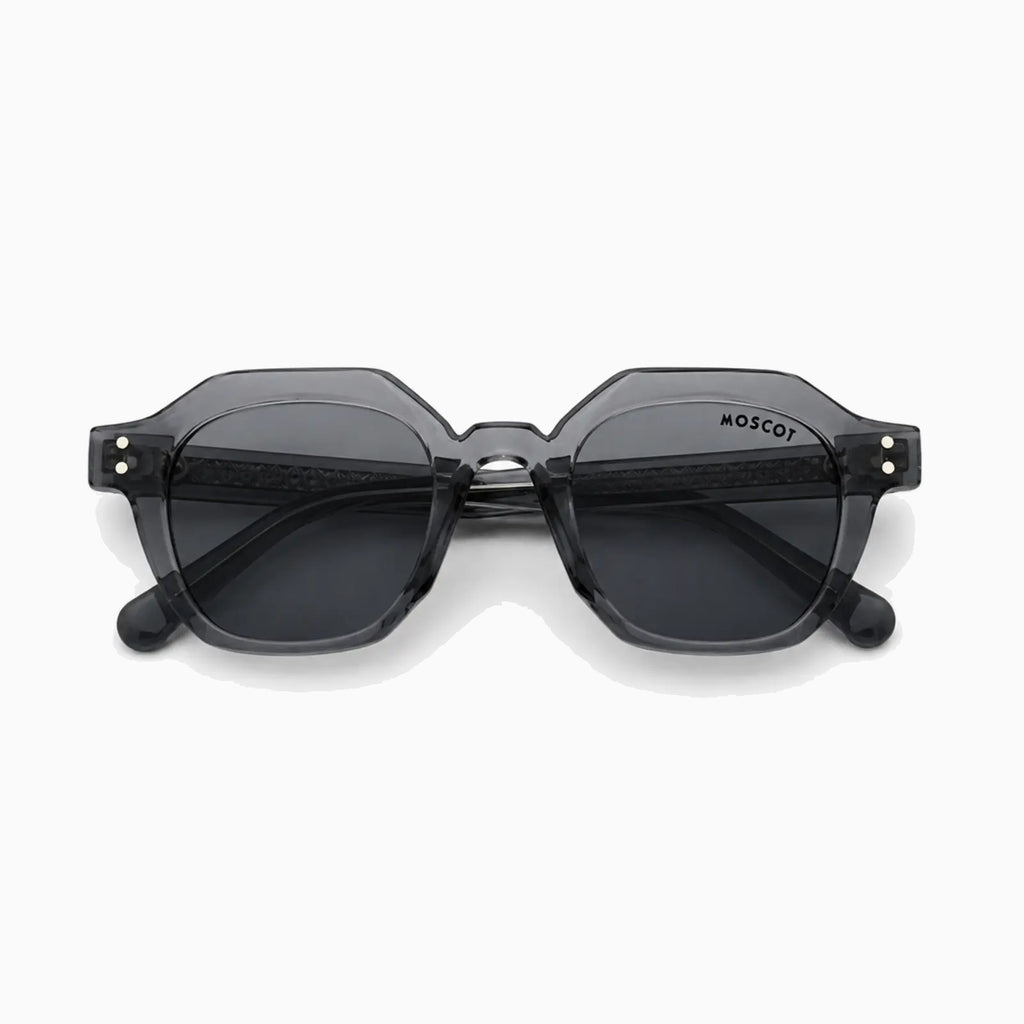 MOSCOT BAITSIM SUN — Transparent Smoke Grey / Smoke close view