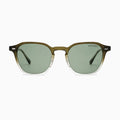 MOSCOT FRANKIE SUN — Brown Crystal Fade / Green front view