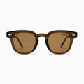 MOSCOT GELT SUN — Transparent Brown / Amber front view