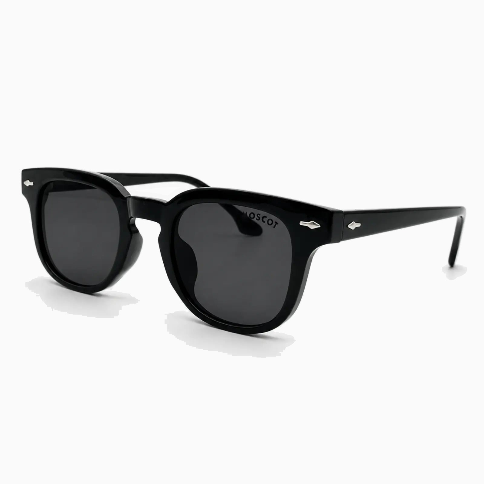 MOSCOT GELT SUN — Black Crystal / Smoke close view