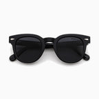 MOSCOT GELT SUN — Black Crystal / Smoke close view