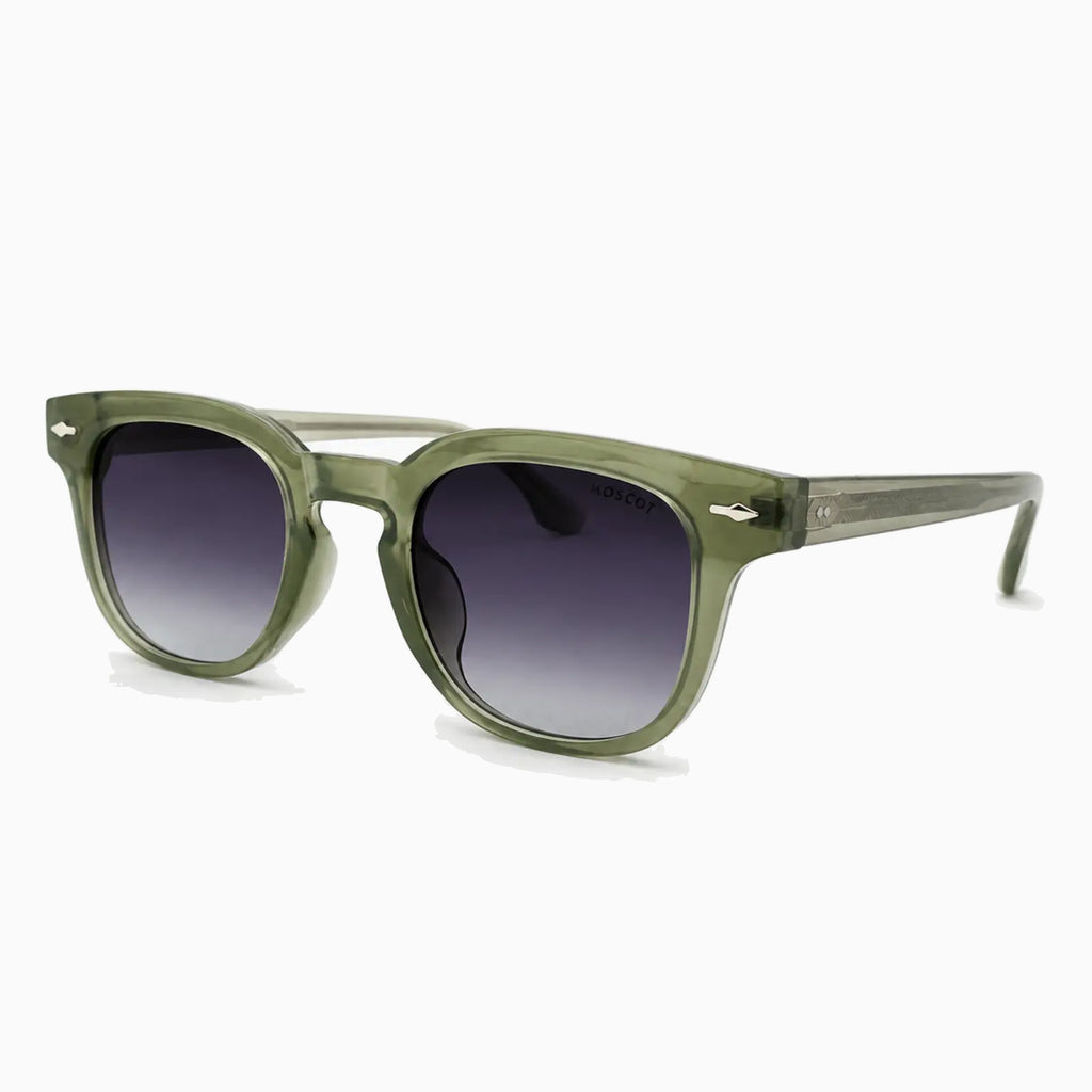MOSCOT GELT SUN — Olive Crystal / Purple Gradient close view