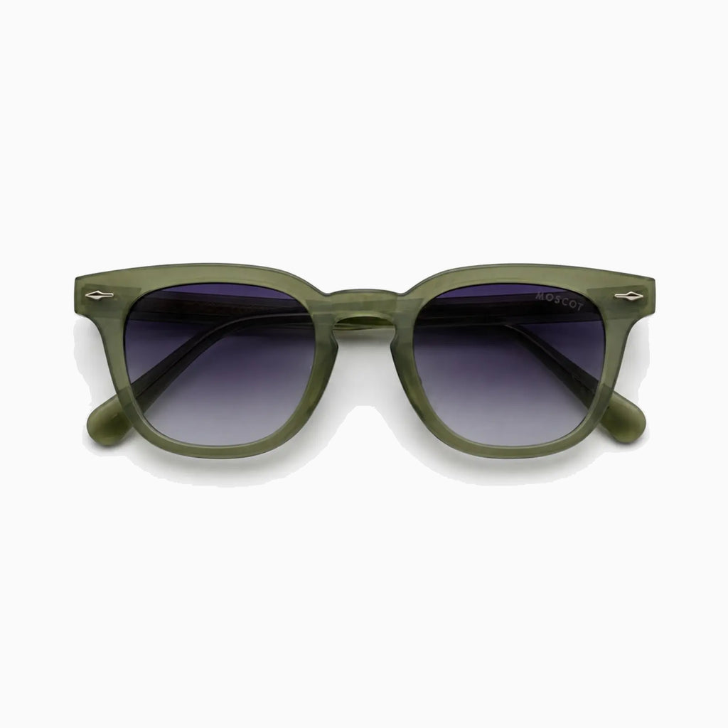 MOSCOT GELT SUN — Olive Crystal / Purple Gradient close view