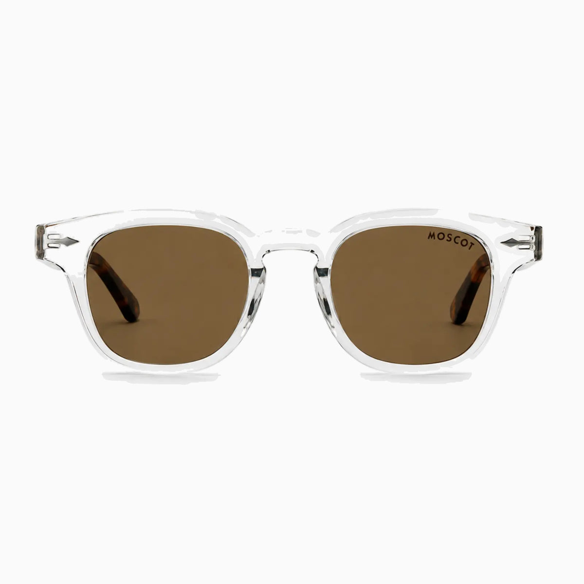 MOSCOT GELT SUN — Crystal / Tortoise / Brown front view
