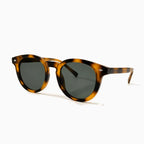 MOSCOT LEMTOSH SUN — Amber Tortoise / Green close view