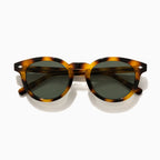 MOSCOT LEMTOSH SUN — Amber Tortoise / Green close view