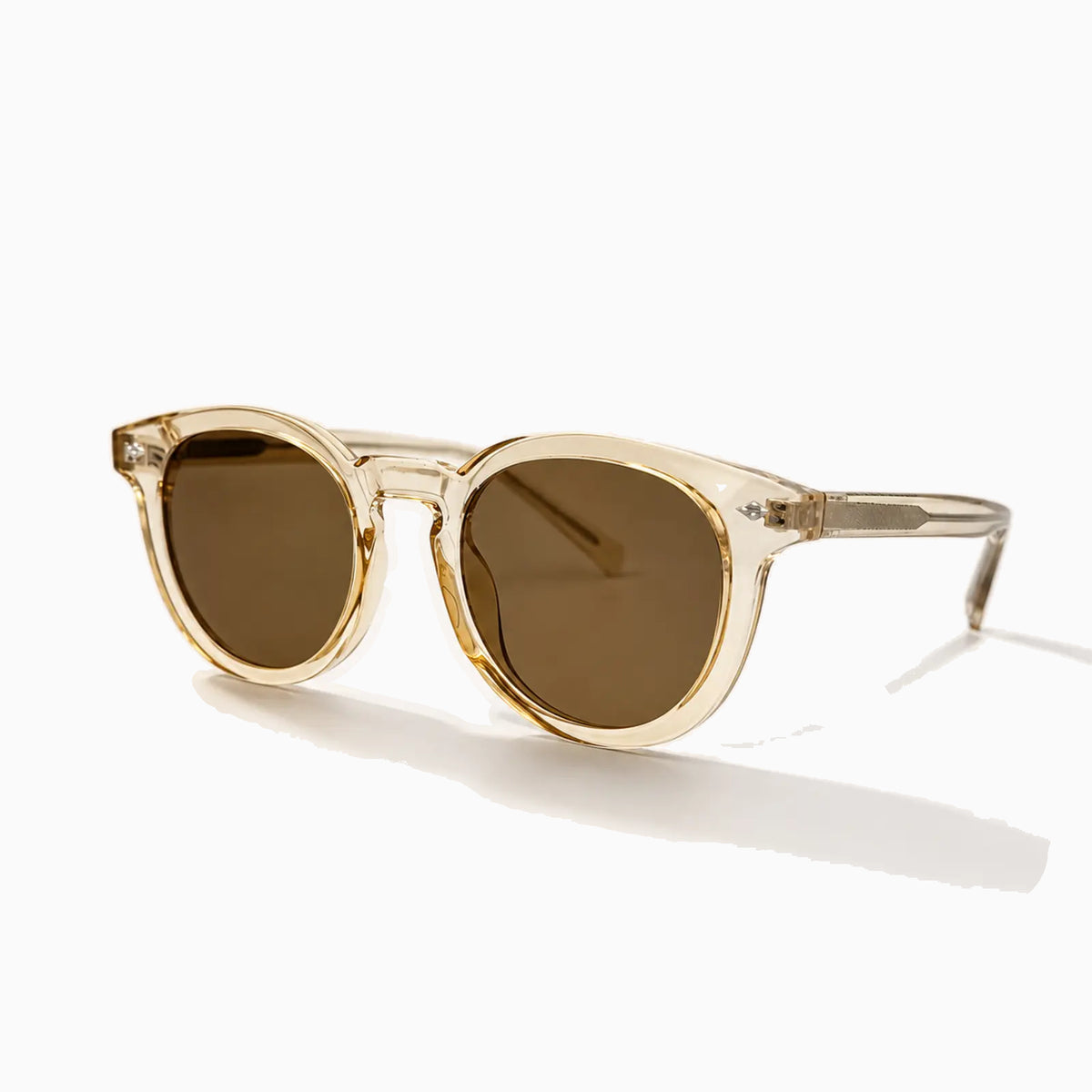 MOSCOT LEMTOSH SUN — Champagne Crystal / Brown close view