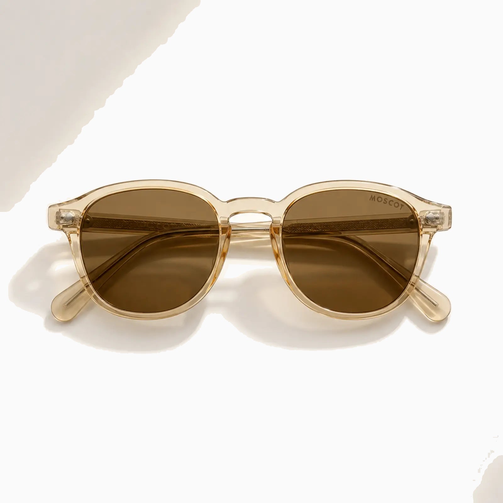 MOSCOT LEMTOSH SUN — Champagne Crystal / Brown close view