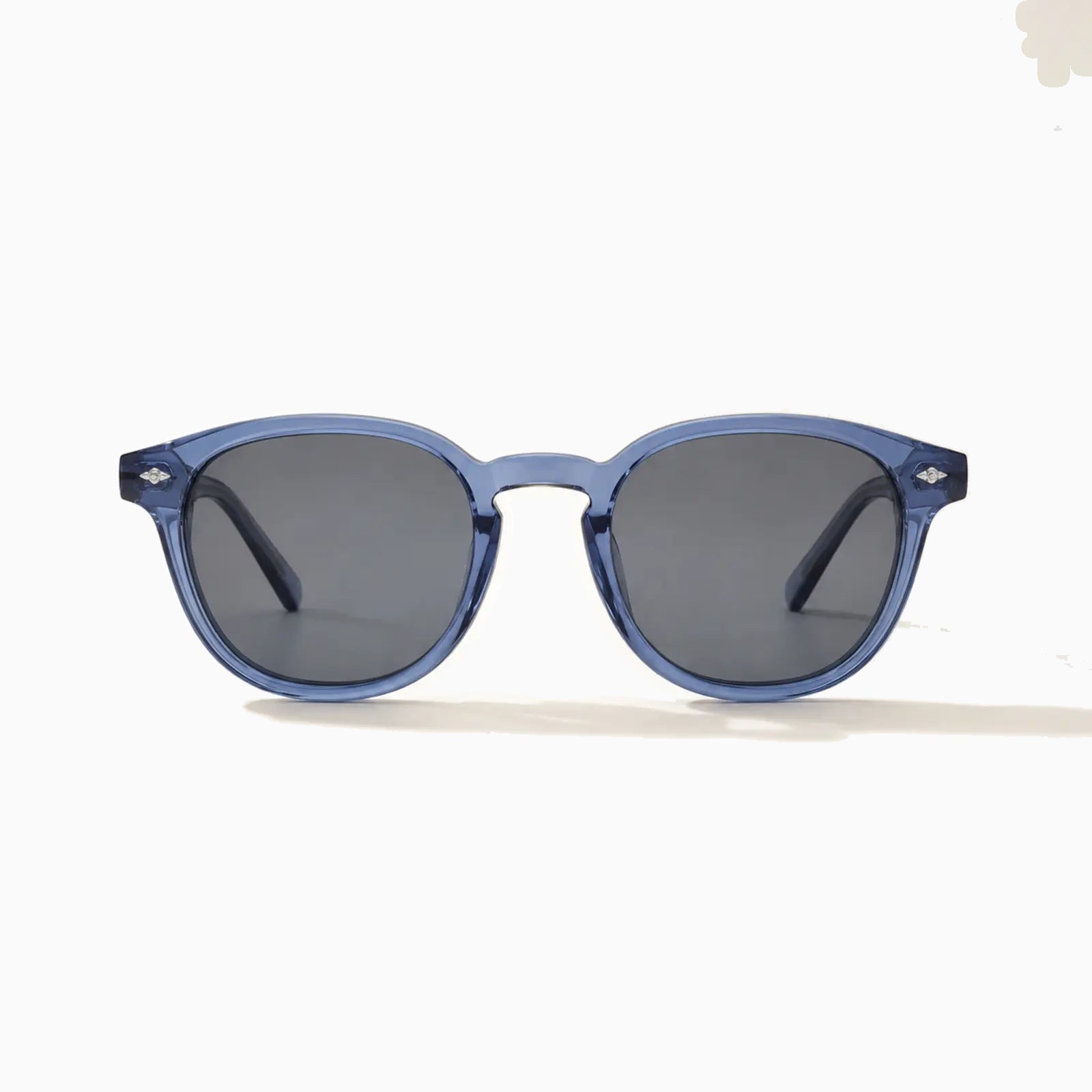 MOSCOT LEMTOSH SUN — Blue Crystal / Smoke front view