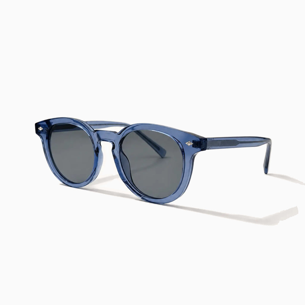 MOSCOT LEMTOSH SUN — Blue Crystal / Smoke close view