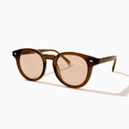 MOSCOT LEMTOSH SUN — Transparent Brown / Rose close view