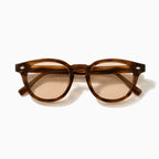 MOSCOT LEMTOSH SUN — Transparent Brown / Rose close view