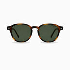 MOSCOT MILTZEN SUN — Tortoise / Green front view