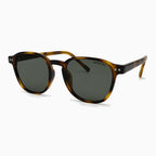 MOSCOT MILTZEN SUN — Tortoise / Green close view